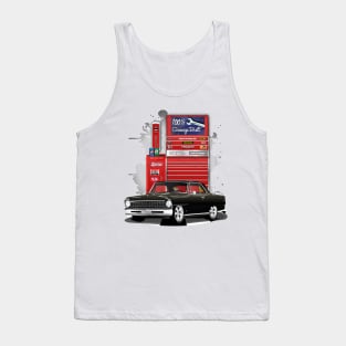 1967 Black Chevrolet Nova Garage Built Print Tank Top